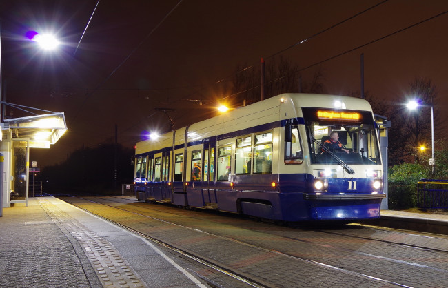 Обои картинки фото техника, трамваи, трамвай, рельсы, транспорт