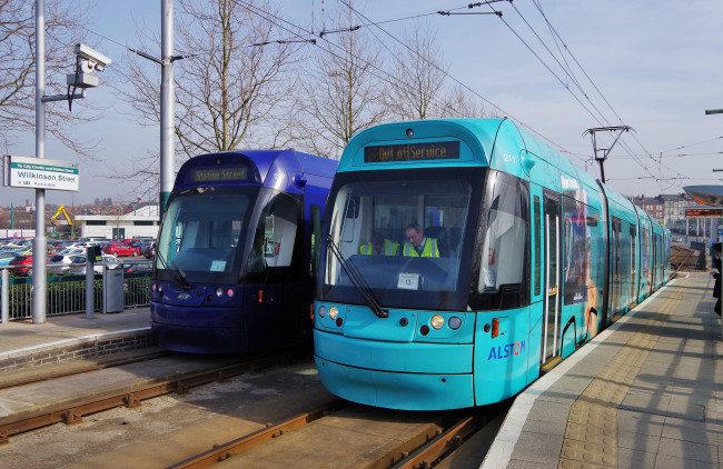 Обои картинки фото техника, трамваи, транспорт, рельсы, трамвай