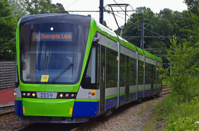 Обои картинки фото техника, трамваи, трамвай, рельсы, транспорт