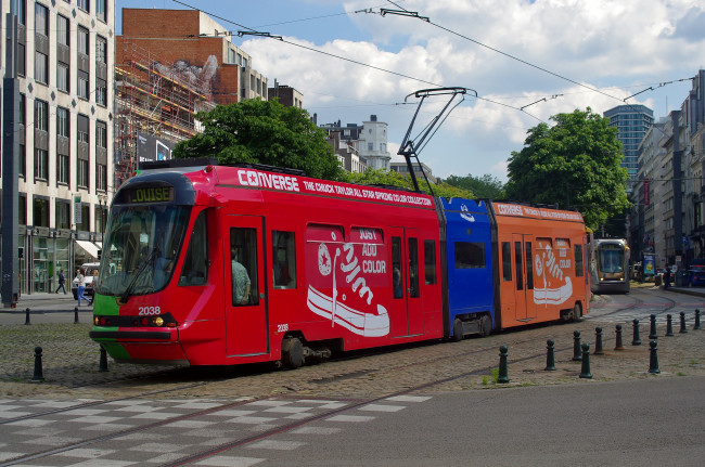 Обои картинки фото техника, трамваи, рельсы, транспорт, трамвай