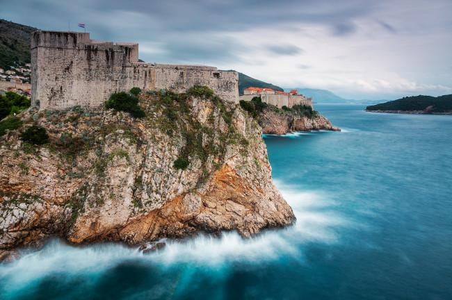 Обои картинки фото dubrovnik castle, города, дубровник , хорватия, море, побережье, крепость