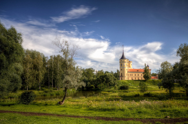 Обои картинки фото mariental,  pavlovsk, города, - пейзажи, лес, река, дворцовый, комплекс