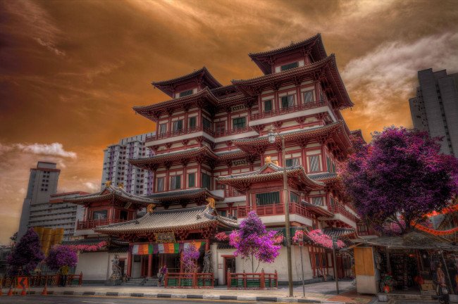 Обои картинки фото singapore- buddha tooth relic temple and museum, города, сингапур , сингапур, город, здания, храм, музей
