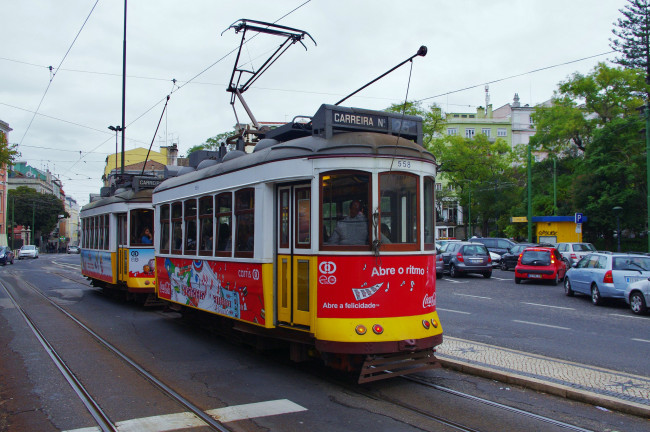 Обои картинки фото техника, трамваи, трамвай, рельсы, транспорт