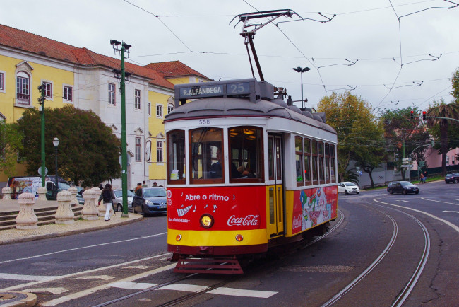 Обои картинки фото техника, трамваи, рельсы, трамвай, транспорт