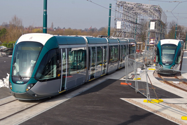 Обои картинки фото техника, трамваи, транспорт, рельсы, трамвай