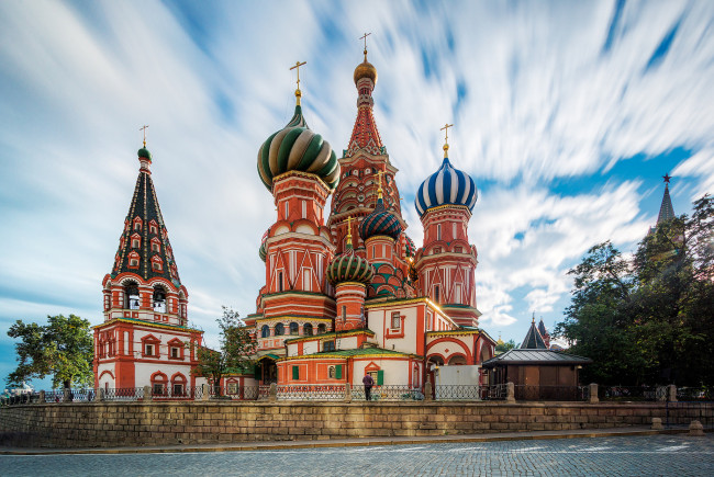 Обои картинки фото saint basil`s cathedral, города, москва , россия, собор, площадь