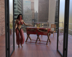 Картинка 3д+графика люди+ people фон взгляд девушка