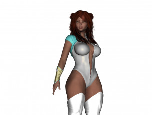 Картинка 3д+графика люди+ people девушка взгляд фон