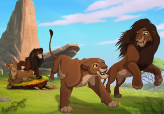 Картинка векторная+графика мультфильмы+ cartoons фон лев