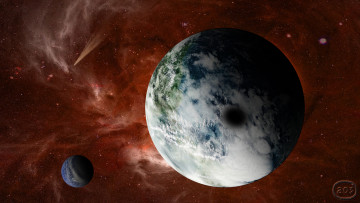 Картинка космос арт галактика звезды вселенная планеты