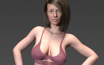 Картинка 3д+графика люди+ people фон взгляд девушка