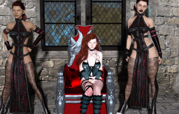 Картинка 3д+графика люди+ people девушки взгляд фон