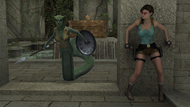 Обои картинки фото 3д графика, фантазия , fantasy, девушка, взгляд, фон