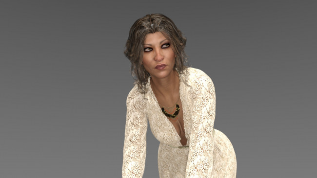 Обои картинки фото 3д графика, люди , people, взгляд, девушка, фон