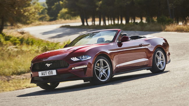 Обои картинки фото ford mustang cabrio 2018, автомобили, ford, cabrio, mustang, 2018