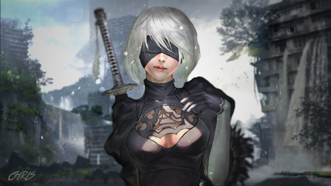 Обои картинки фото видео игры, nier,  automata, automata