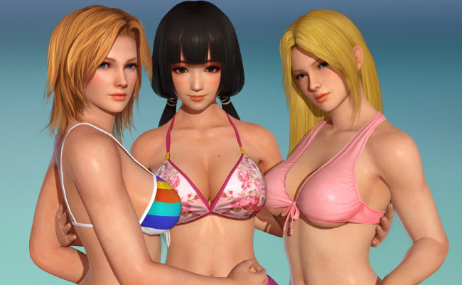 Обои картинки фото 3д графика, люди , people, девушки, взгляд, фон