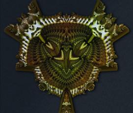 Картинка 3д+графика фракталы+ fractal фон узор цвет