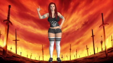 Картинка 3д+графика фантазия+ fantasy фон взгляд девушка