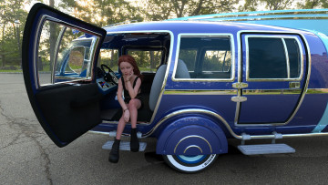 Картинка 3д+графика фантазия+ fantasy фон взгляд девушка