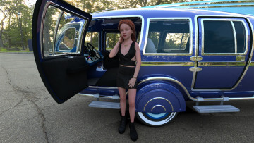 обоя 3д графика, фантазия , fantasy, фон, взгляд, девушка