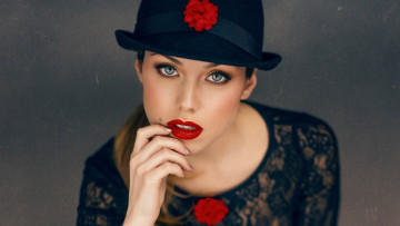 Картинка девушки -unsort+ лица +портреты лицо блондинка шляпа