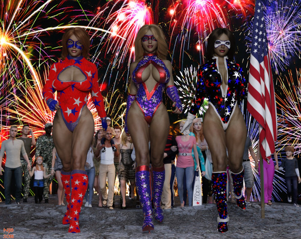 Обои картинки фото 3д графика, люди , people, девушки, фон, взгляд