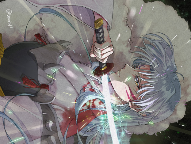 Обои картинки фото аниме, inuyasha, сешоумару