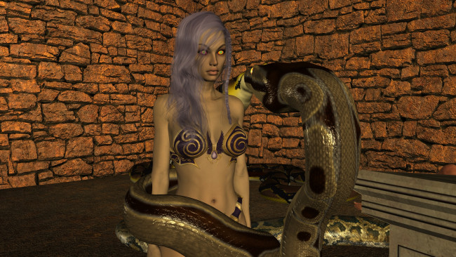 Обои картинки фото 3д графика, фантазия , fantasy, взгляд, фон, девушки