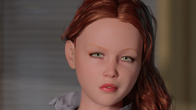 Обои картинки фото 3д графика, портрет , portraits, фон, взгляд, девушка