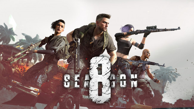 Обои картинки фото видео игры, playerunknown`s battlegrounds, playerunknowns, battlegrounds, сезон, 8, постер