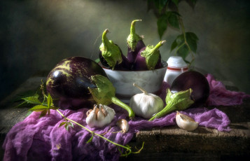 Картинка еда овощи баклажаны чеснок