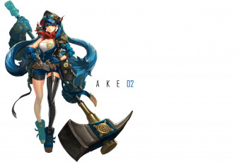 Картинка аниме оружие +техника +технологии девушка