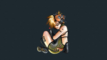 Картинка аниме оружие +техника +технологии девушка киборг леденец