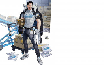 Картинка аниме unknown +другое+ парень куртка ящики почта