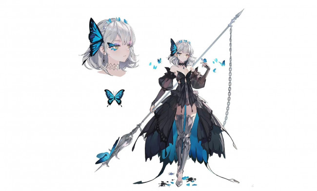 Обои картинки фото аниме, оружие,  техника,  технологии, девушка