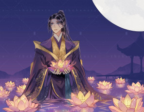 Картинка аниме mo+dao+zu+shi цзян чэн лотосы озеро