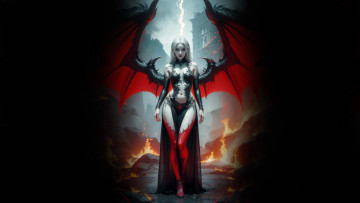 Картинка фэнтези демоны нейросети графика нейроарт ai art нейронные сети рисунки нейро искусство