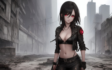 Картинка аниме город +улицы +интерьер +здания нейросети графика нейроарт ai art нейронные сети рисунки нейро искусство