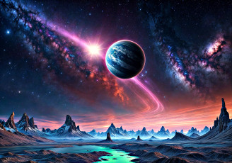 Картинка фэнтези иные+миры +иные+времена пейзаж