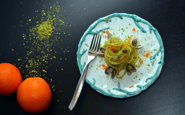 обоя еда, макароны,  макаронные блюда, апельсины, спагетти