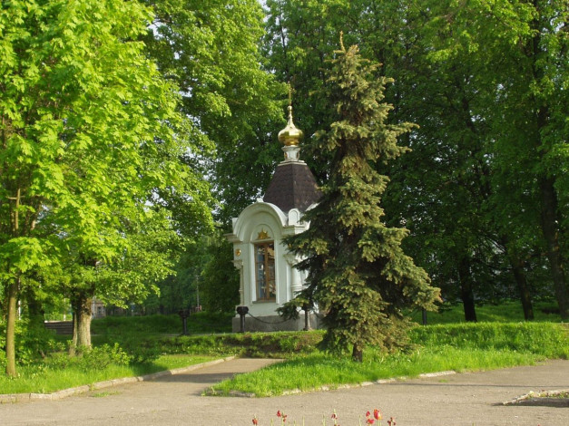 Обои картинки фото Часовня, великих, луках, города, православные, церкви, монастыри