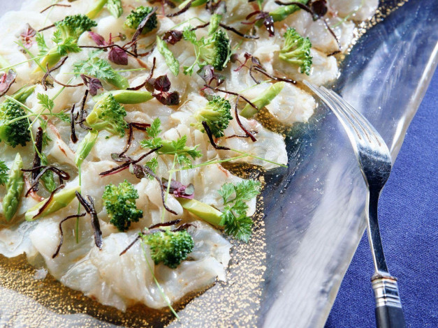 Обои картинки фото еда, рыбные, блюда, морепродуктами