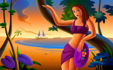 Картинка 3д графика people люди девушка взгляд фон