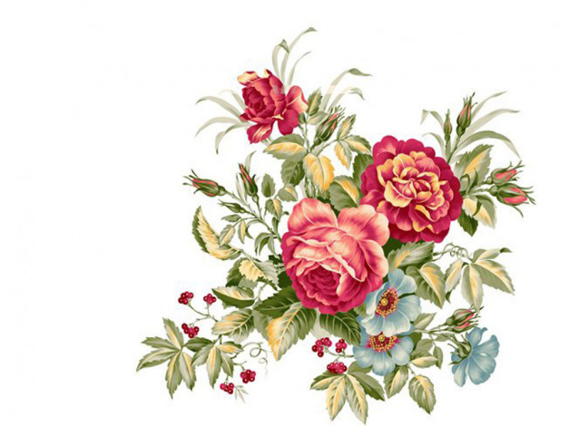 Обои картинки фото рисованные, цветы