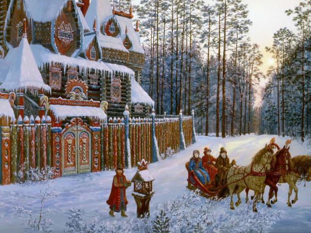 Обои картинки фото всеволод, иванов, ведическая, русь, рисованные, города