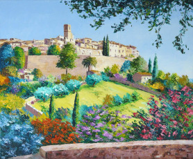 обоя jean, mark, janiaczyk, рисованные, marc, saint-paul, de, vence