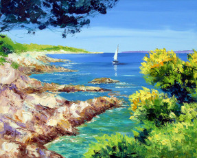 обоя jean, mark, janiaczyk, рисованные, marc, яхта