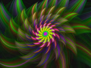 Картинка 3д графика fractal фракталы аниме девушки